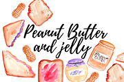 Peanut butter and jelly clipart, a Food Illustration by Writelovely