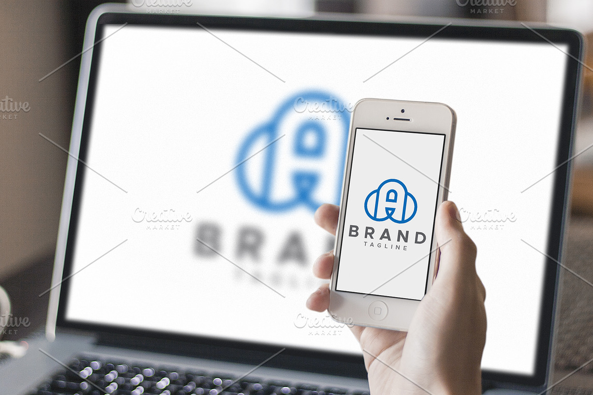 Letter A Cloud logo design template, a Branding & Logo Template by Amadul11 (Photo 4 of 4)
