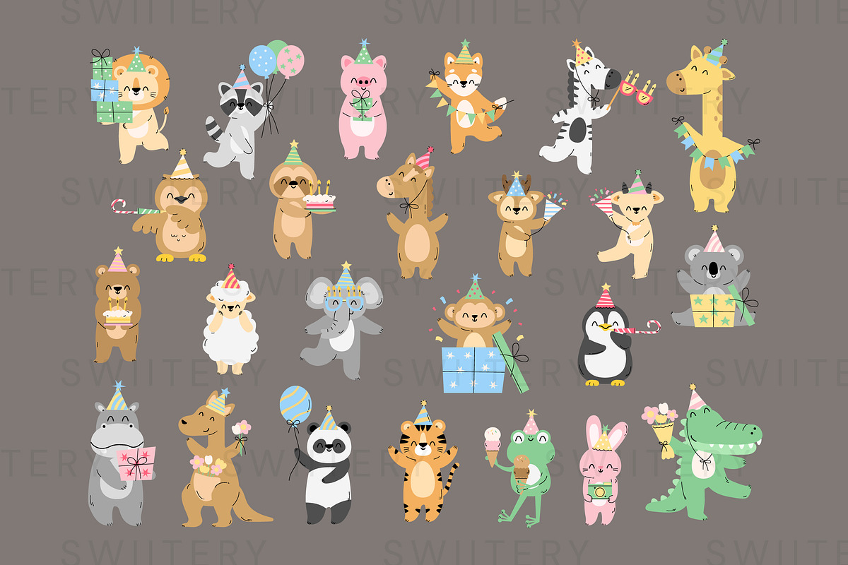 Birthday Party Clipart - Swiitery, an Illustration by Iconixar & Friends (Photo 2 of 2)