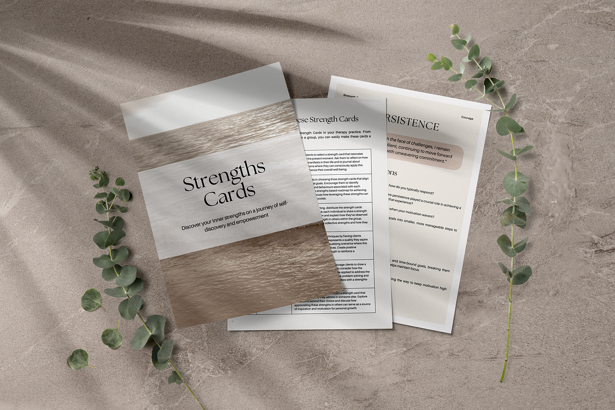 Strengths Flashcard Canva Templates, a Templates & Theme by Miri Campbell (Photo 3 of 8)