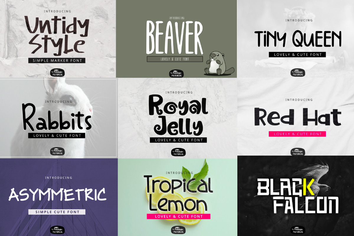 MIXED Huge Font Bundles 68 Fonts, a Handwritten Font by YandiDesigns (Photo 7 of 7)