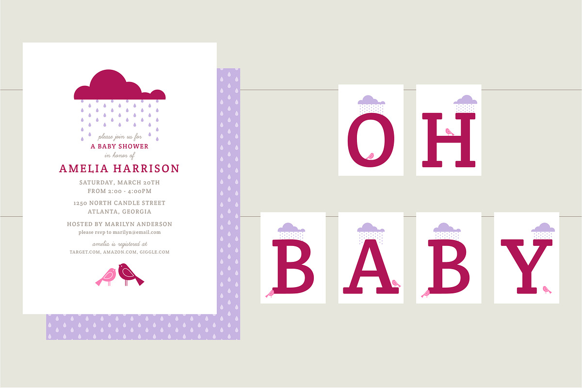 Baby Bird Shower, an Invitation Template by Dish & Spoon Creative (Photo 3 of 4)