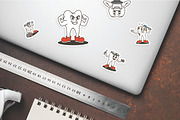 Retro Dental Mascot Illustration, a Healthcare Illustration by Decoconio Design (Thumbnail 7 of 8)