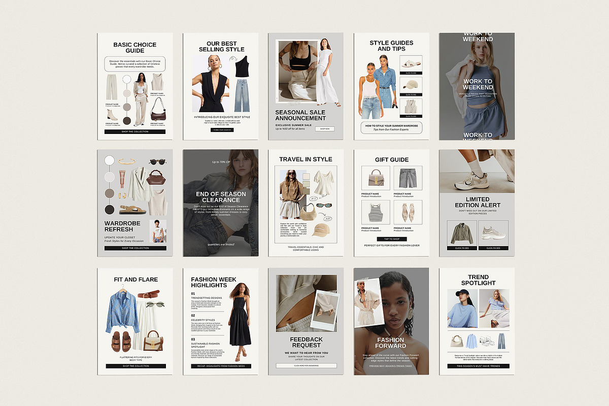 Fashion Brand Email Newsletter Canva, an Email Template by Amaré Creative (Photo 6 of 7)