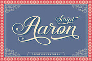 Aaron Script, a Script Font by Seniors (Thumbnail 1 of 5)