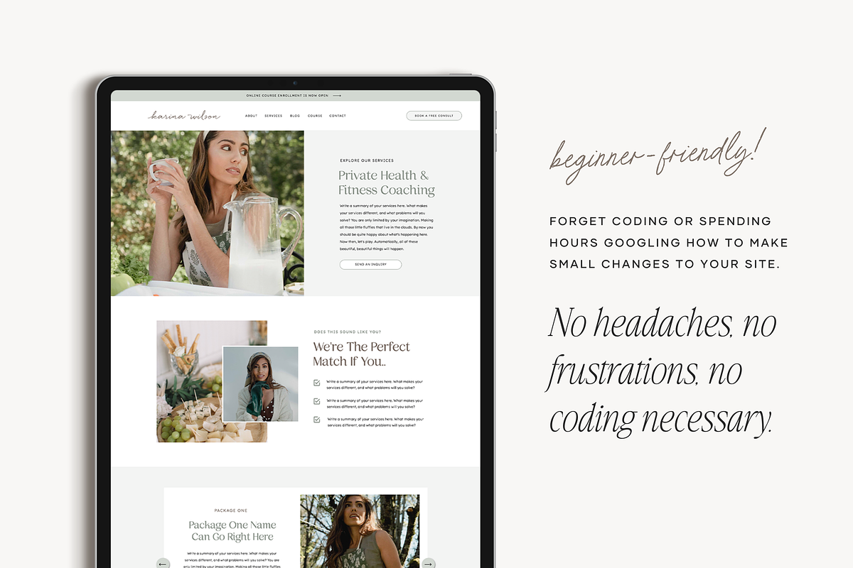 Showit Website Template | Karina, a Websites & App Template by Create with Danielle (Photo 2 of 5)