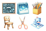 Whimsical Teacher Themed Clipart, an Illustration by Daily.Designs (Thumbnail 2 of 5)