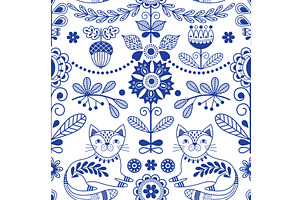 Scandinavian Folk Seamless Pattern