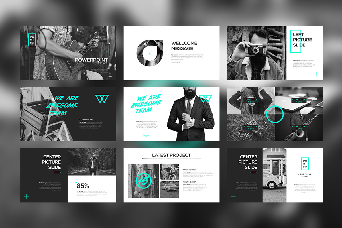 PORTFO PowerPoint Template, a Presentation Template by Angkalimabelas (Photo 2 of 6)