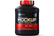 5lb Whey Protein Jar Mockup D1-Pro, a Packaging Mockup by Design Warlord (Thumbnail 1 of 16)