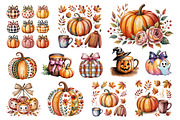 Fall Pumpkins Clipart Bundle 50 PNG, a Seasonal Illustration by Whimsy Brush Studio (Thumbnail 4 of 9)