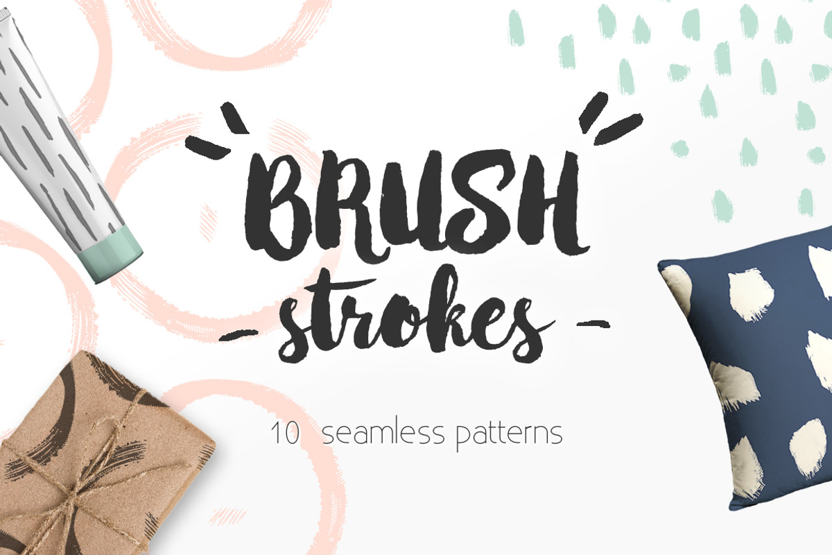 Brushstrokes Pattern Collection, a Pattern Graphic by mina (Photo 1 of 4)