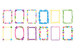 Crayon drawn children frames, an Illustration by Valerie Bodnar