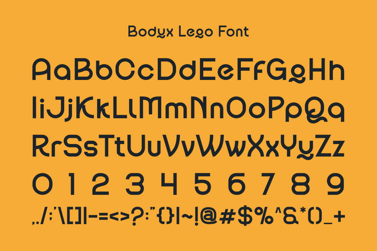Bodyx Lego - Modern Unique Font, a Sans Serif Font by Viswal Studio (Photo 6 of 7)