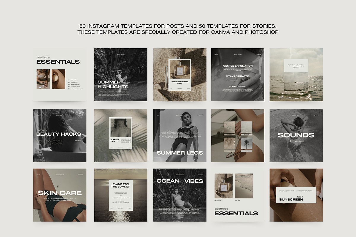 Aesthetic Instagram Templates XIII, a Social Media Template by Instprofi | Studio Estimo (Photo 7 of 8)