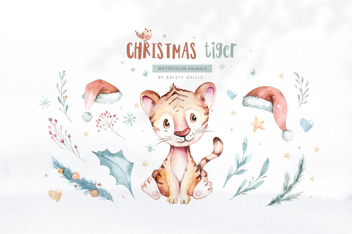 70% off Watercolor Christmas Bundle, an Animal Illustration by Peace ART (Photo 29 of 37)
