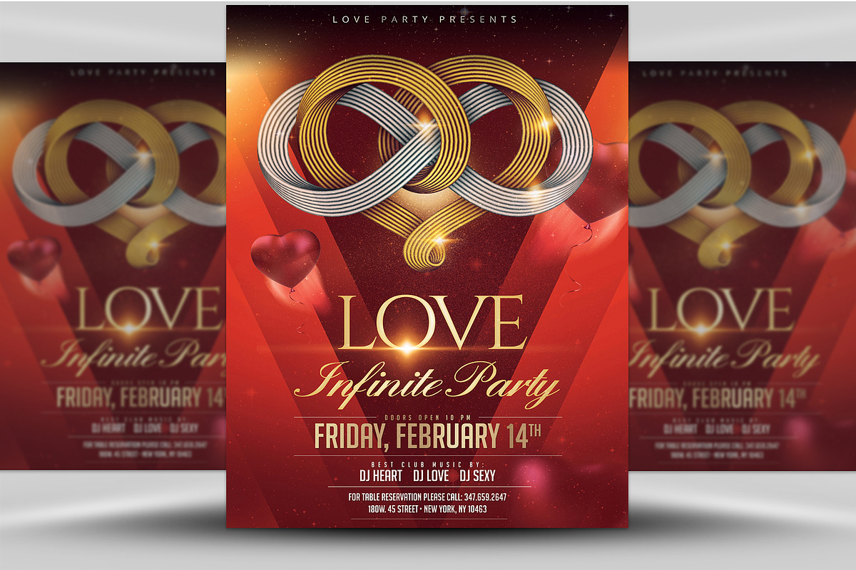 Valentines Day Flyer, a Flyer Template by MadridNYC (Photo 1 of 3)