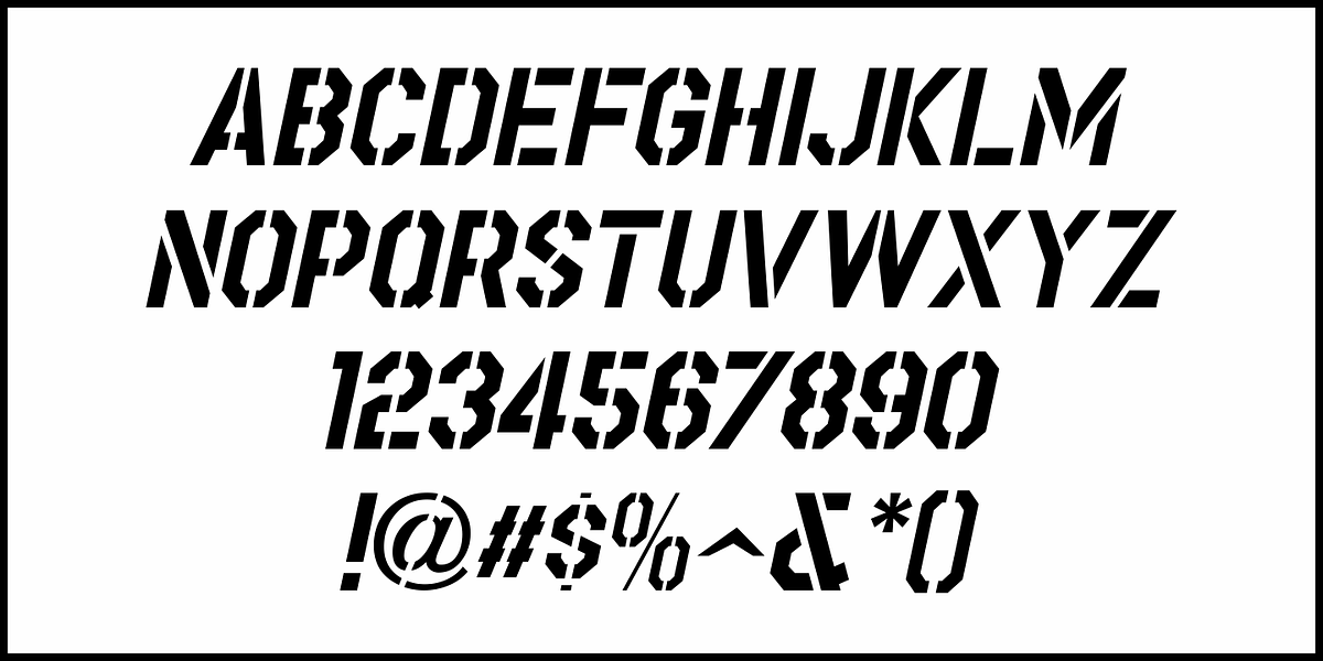 Grounds Crew Stencil JNL, a Font by Jeff Levine Fonts (Photo 5 of 5)