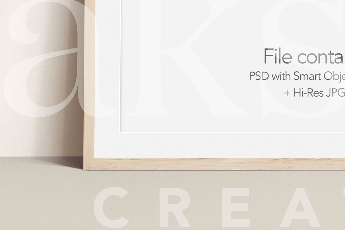 Landscape Wood Frame Leaning Mockup, a Product Mockup by OakstoneCreative (Photo 4 of 5)