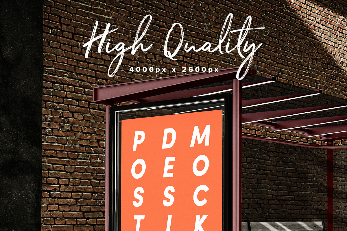 Poster Design Mockup (Bus Stop), a Print Template by illustrated (Photo 8 of 14)
