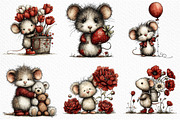 Cute Watercolor Mouse Bundle, an Animal Illustration by Craft Nest (Thumbnail 3 of 6)