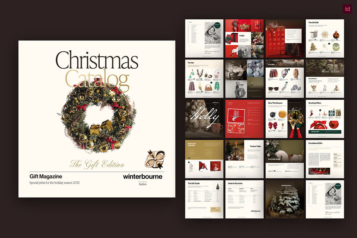 Square Christmas Catalog Template, a Brochure Template by BrandPacks (Photo 1 of 7)