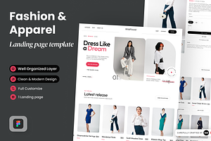 Fashion and Apparel Landing Page, a Landing Page Template by SLAB! Design