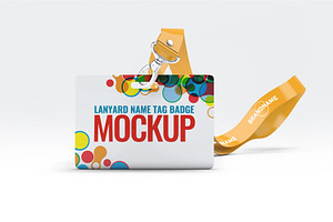 Lanyard Tag Badge Mock-Up, an Advertising Mockup by Se٧enStudio