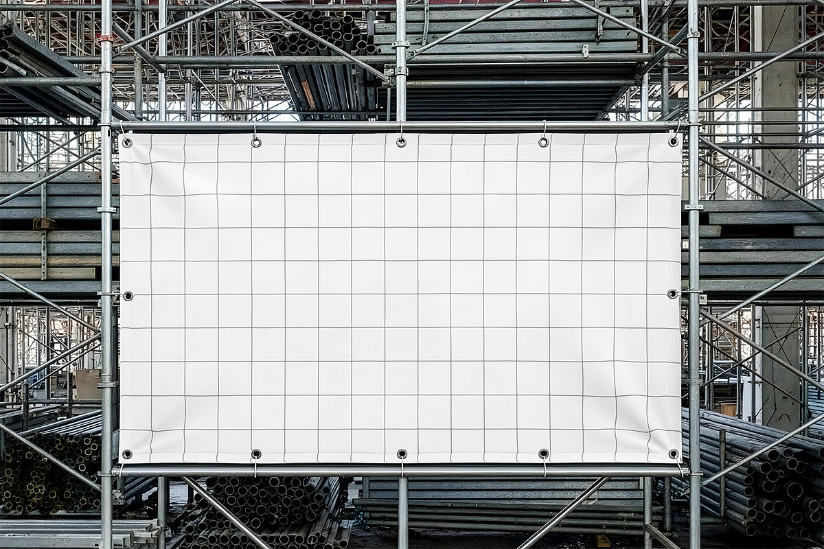 Construction Banner Mockup, an Advertising Mockup by Nathatype (Photo 5 of 9)