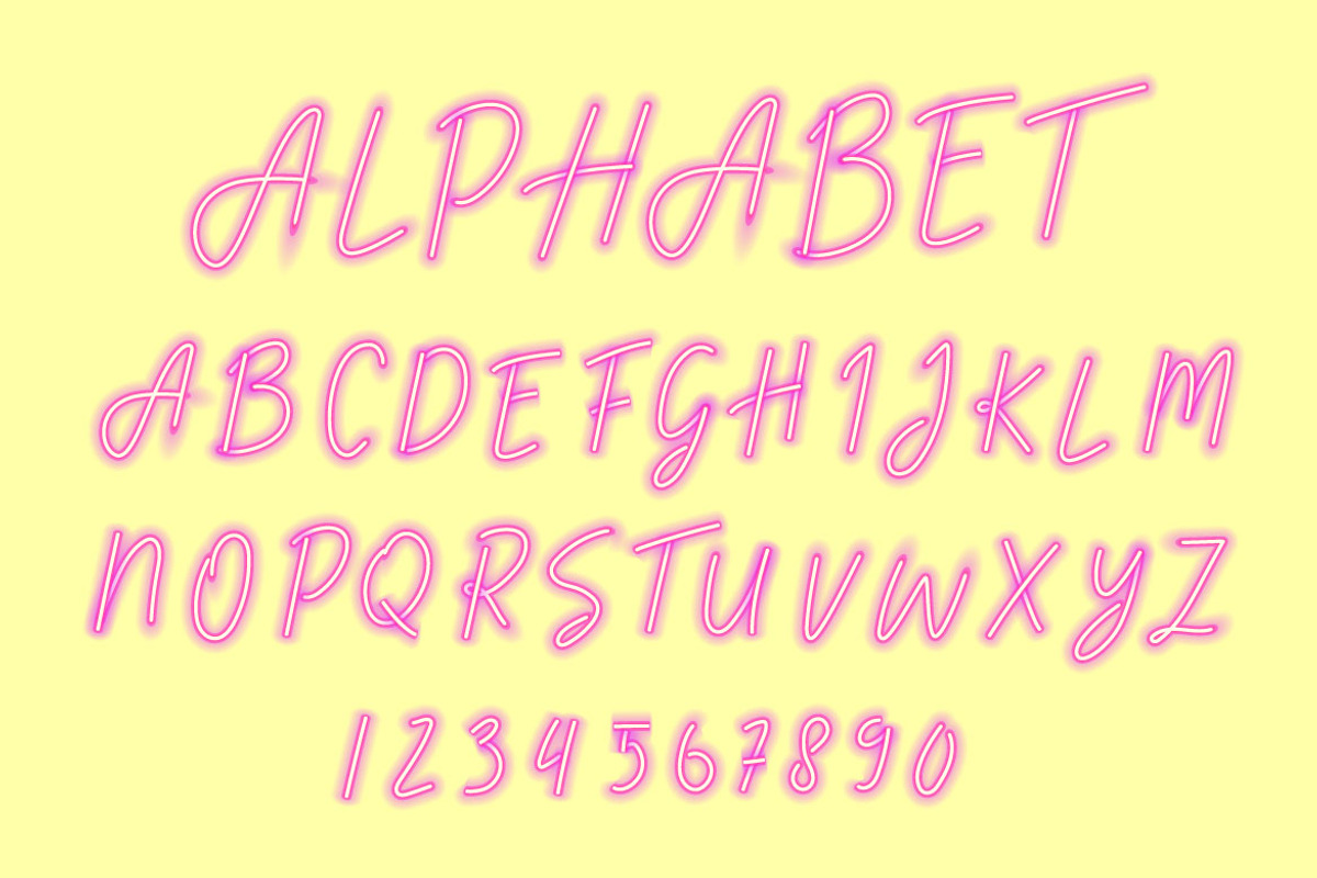 Display Neon Style | Vector Alphabet preview 7