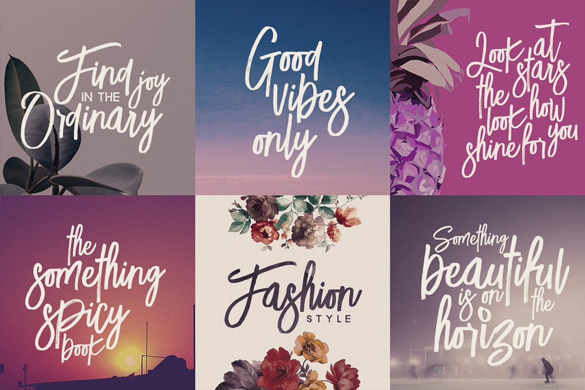 Lucky Fashion Brush Font preview 5