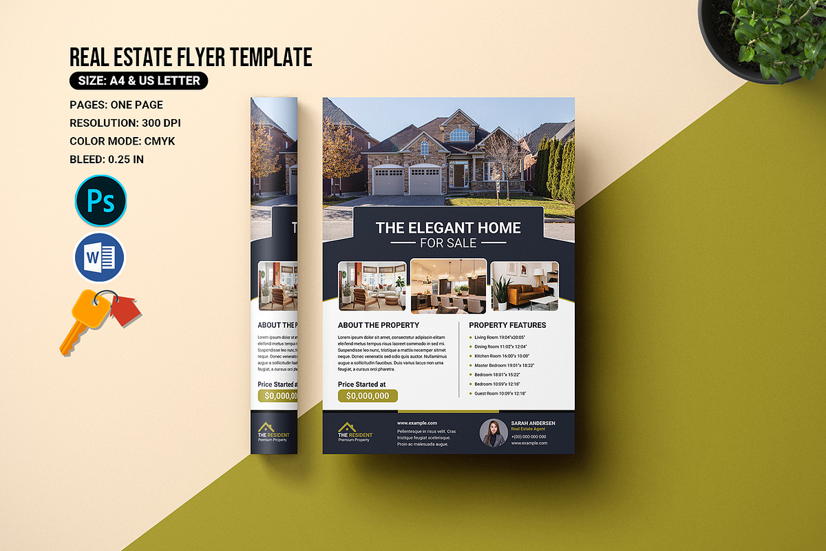 Real Estate Flyer Template, a Flyer Template by retrographix (Photo 1 of 4)