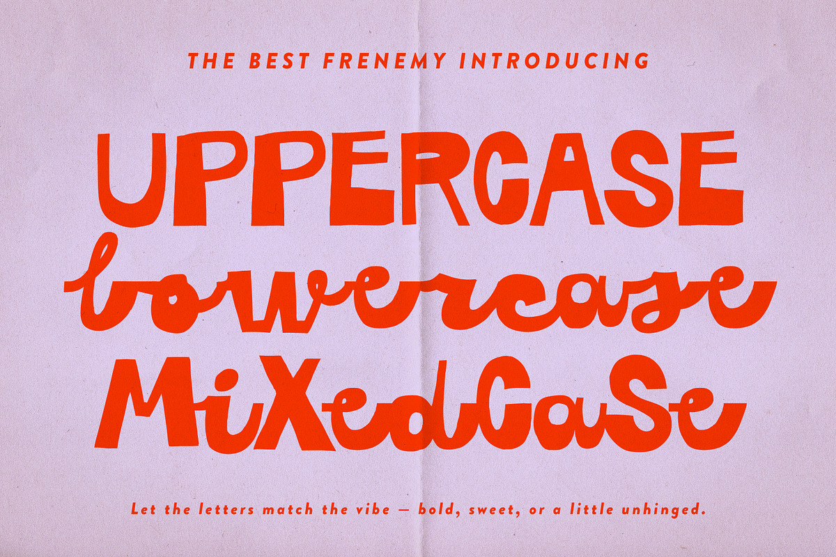 Best Frenemy Playful Vibe Script, a Script Font by Struvictory.art (Photo 3 of 9)