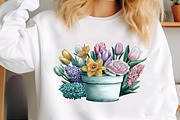Watercolor spring flowers clipart, an Illustration by SinaCreation (Thumbnail 4 of 7)