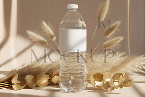 Minimalist Water Bottle Mockup Scene, a Product Mockup by TatiMockup