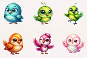 Cute Funny Birds Sublimation Clipart, a Seasonal Illustration by CreationArt (Thumbnail 4 of 7)