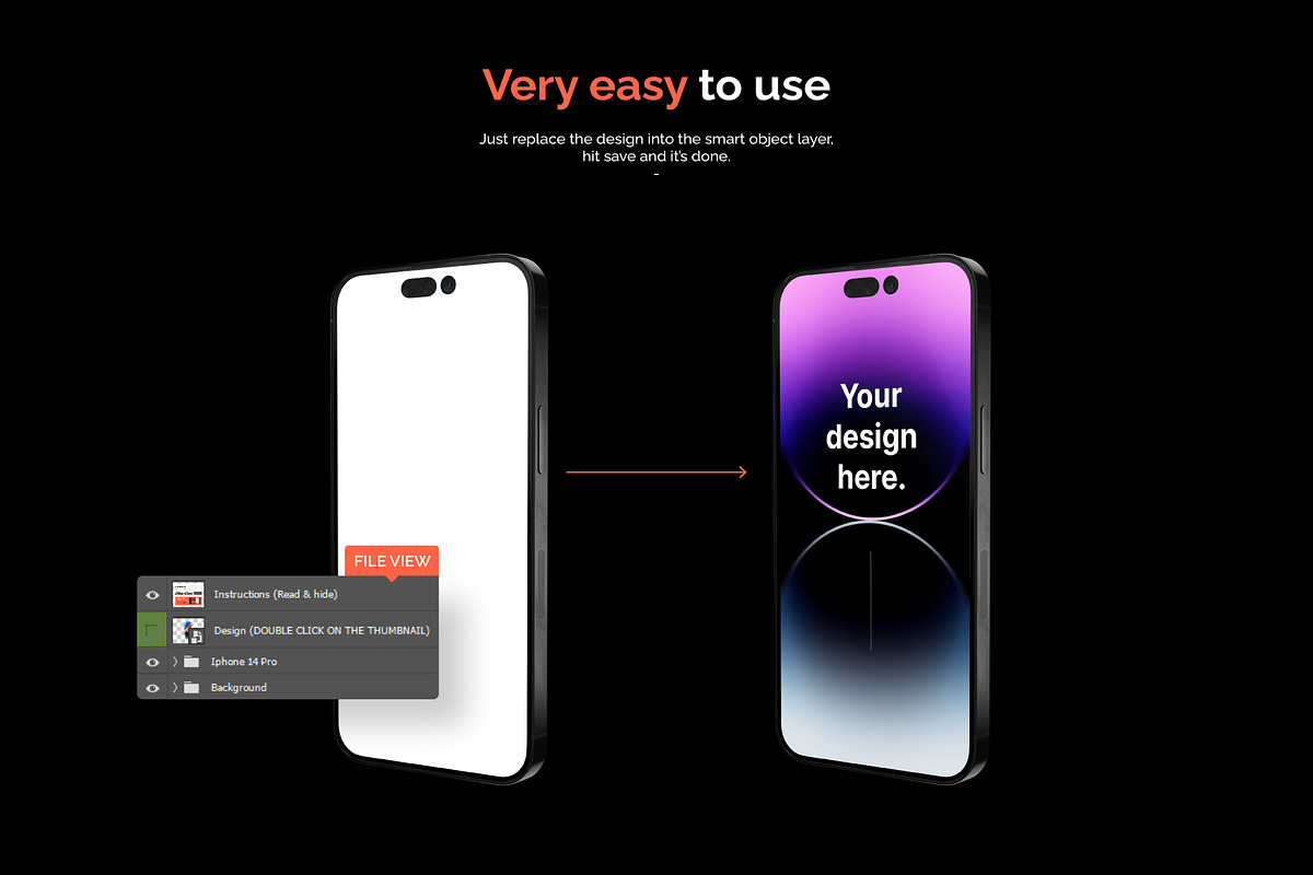iPhone 14 PRO Mockup, an iPhone Mockup by Mocku (Photo 4 of 17)