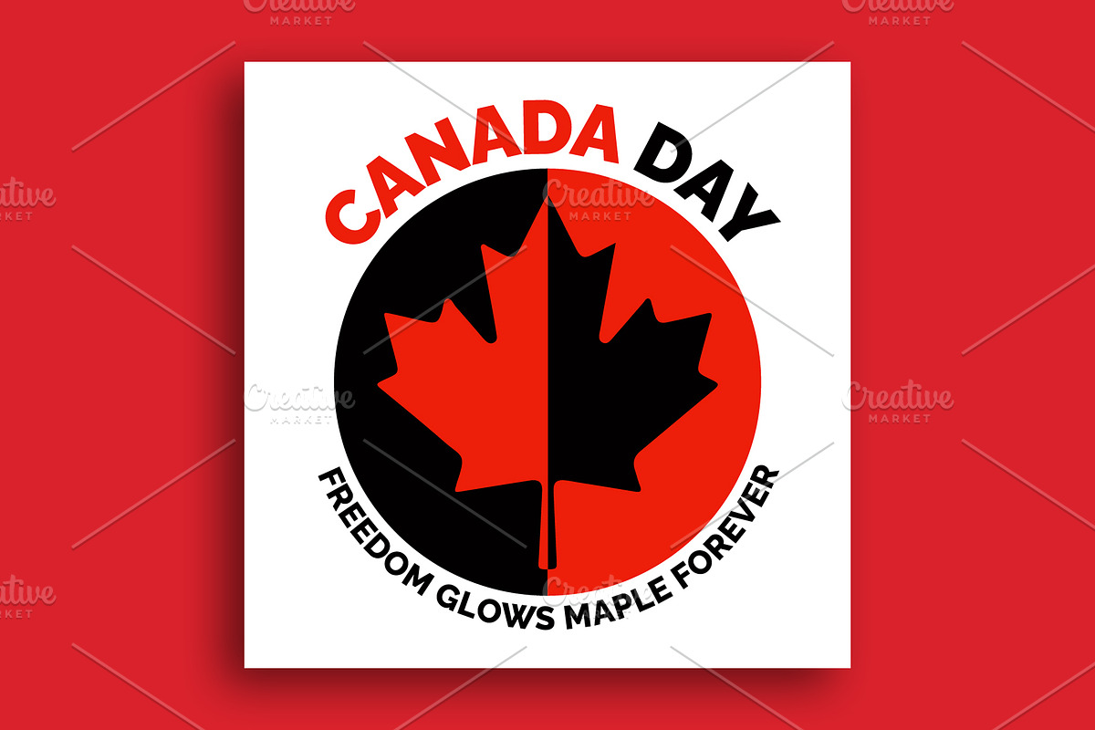 Canada Day social media post, a Social Media Template by nandinigraphics (Photo 2 of 5)