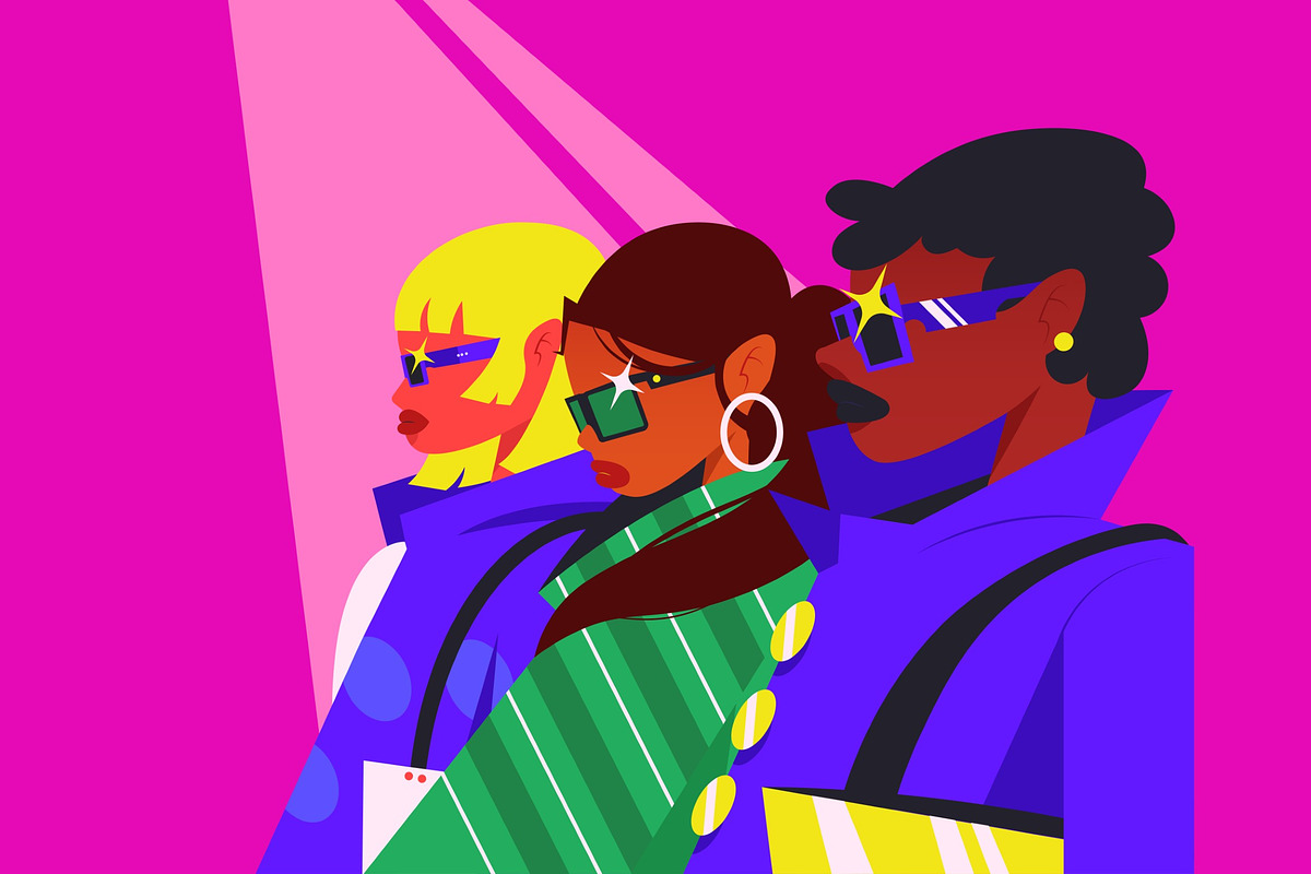Flat Fashion Weeks Full Illustration, an Illustration by graphicook