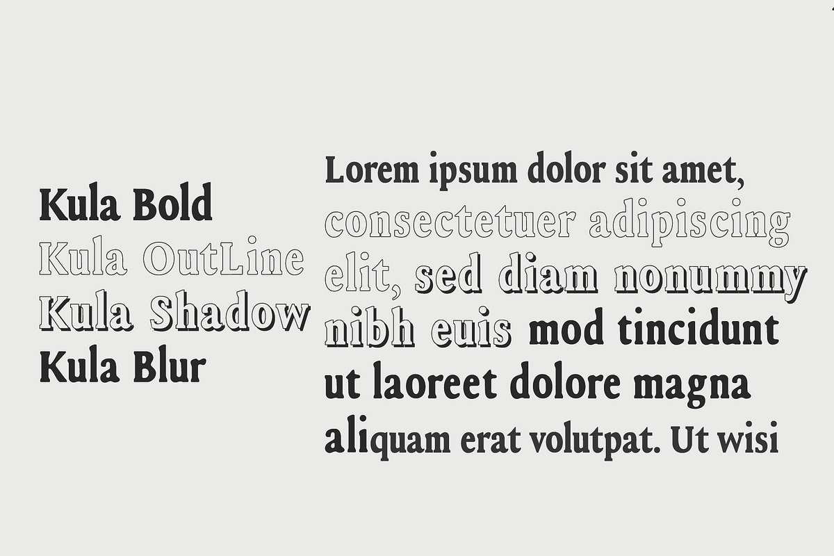 Kula Bold and Beautiful Font, a Serif Font by Jadugar Design Studio (Photo 2 of 8)