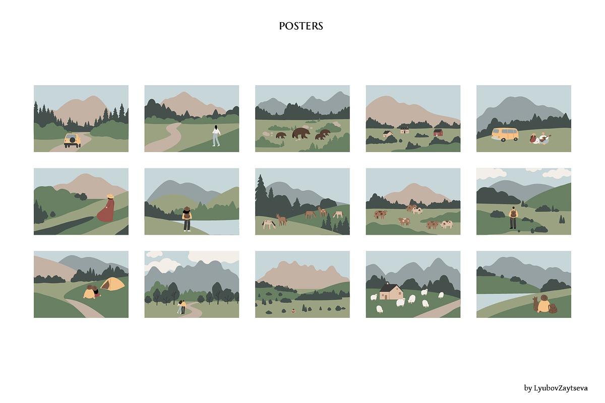 Mountain trip | landscape creator, a Decorative Illustration by LyubovZaytseva (Photo 5 of 16)