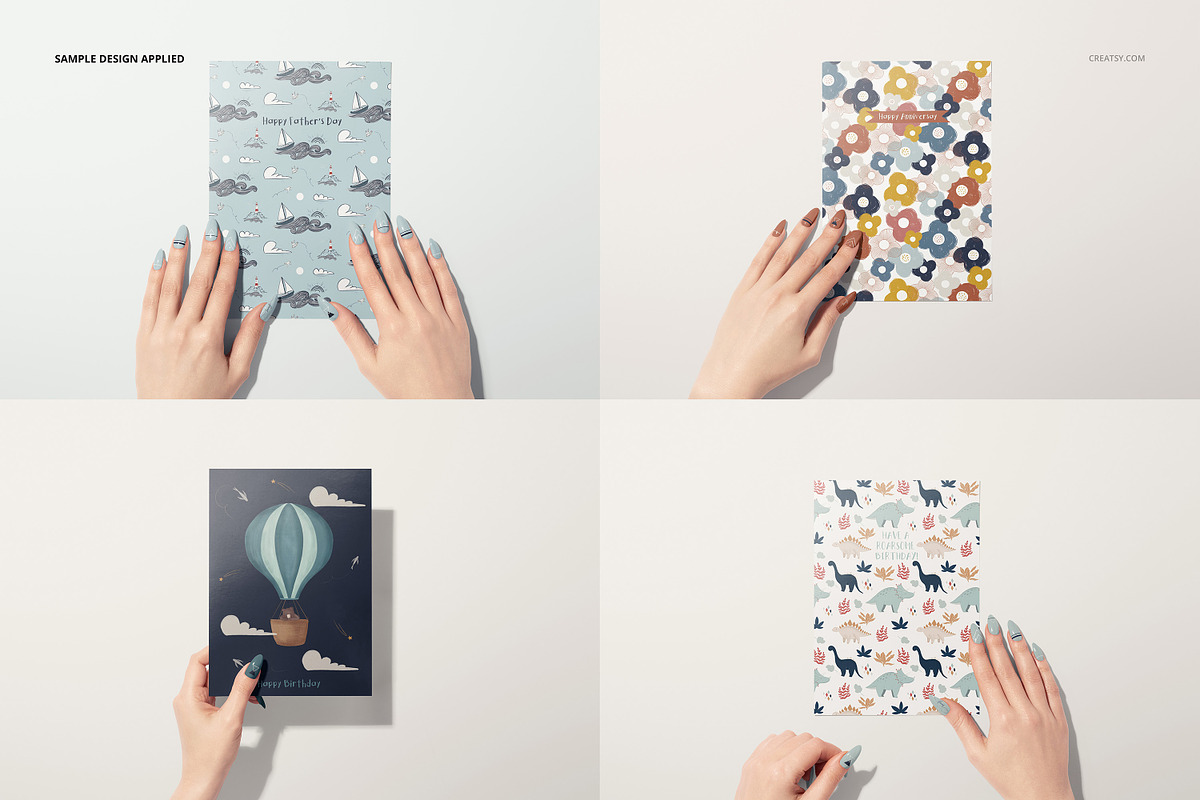 Greeting Cards Mockup Set, a Product Mockup by creatsy5 (Photo 5 of 12)