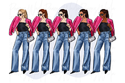 Fashion girls 49 clipart PNG, a Person Illustration by Parinaz Wadia Design (Thumbnail 7 of 10)