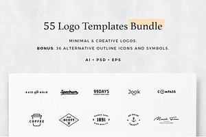 55 Logo Templates Bundle