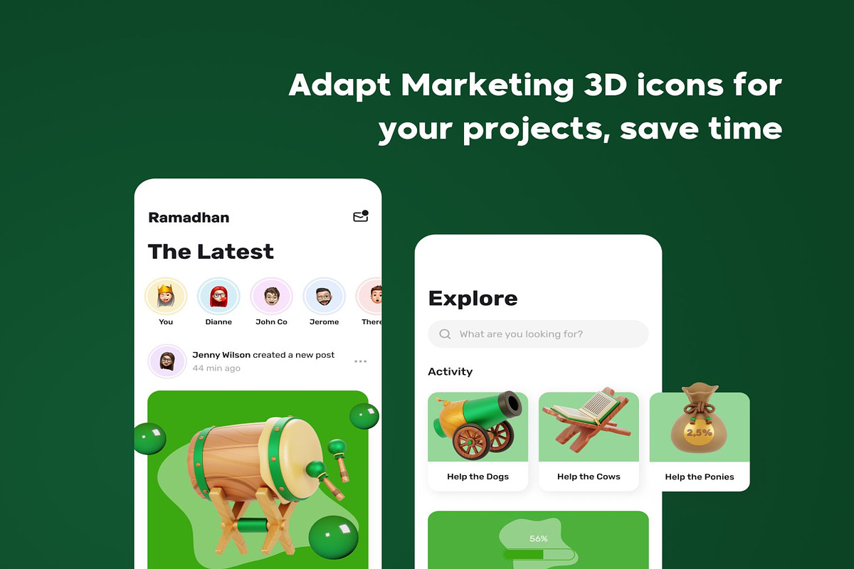 Ramadhan & Eid Mubarak 3D Asset, an Object Illustration by Lumina_ui_ux202 (Photo 5 of 6)