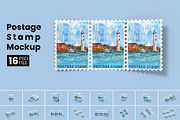 Postage Stamp Mockups Collection, a Flyer Template by Compositing Studio (Thumbnail 1 of 22)