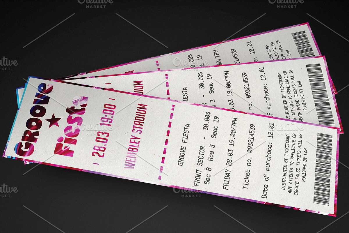 Multipurpose Vertical Event Ticket, an Invitation Template by Konakchiev (Photo 1 of 3)