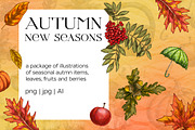 Autumn. New season Illustration Pack, an Object Graphic by Schumacher Shop (Thumbnail 1 of 9)