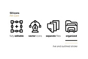 50 Pet Care Icons, an Outline Icon by Side Project (Thumbnail 4 of 8)