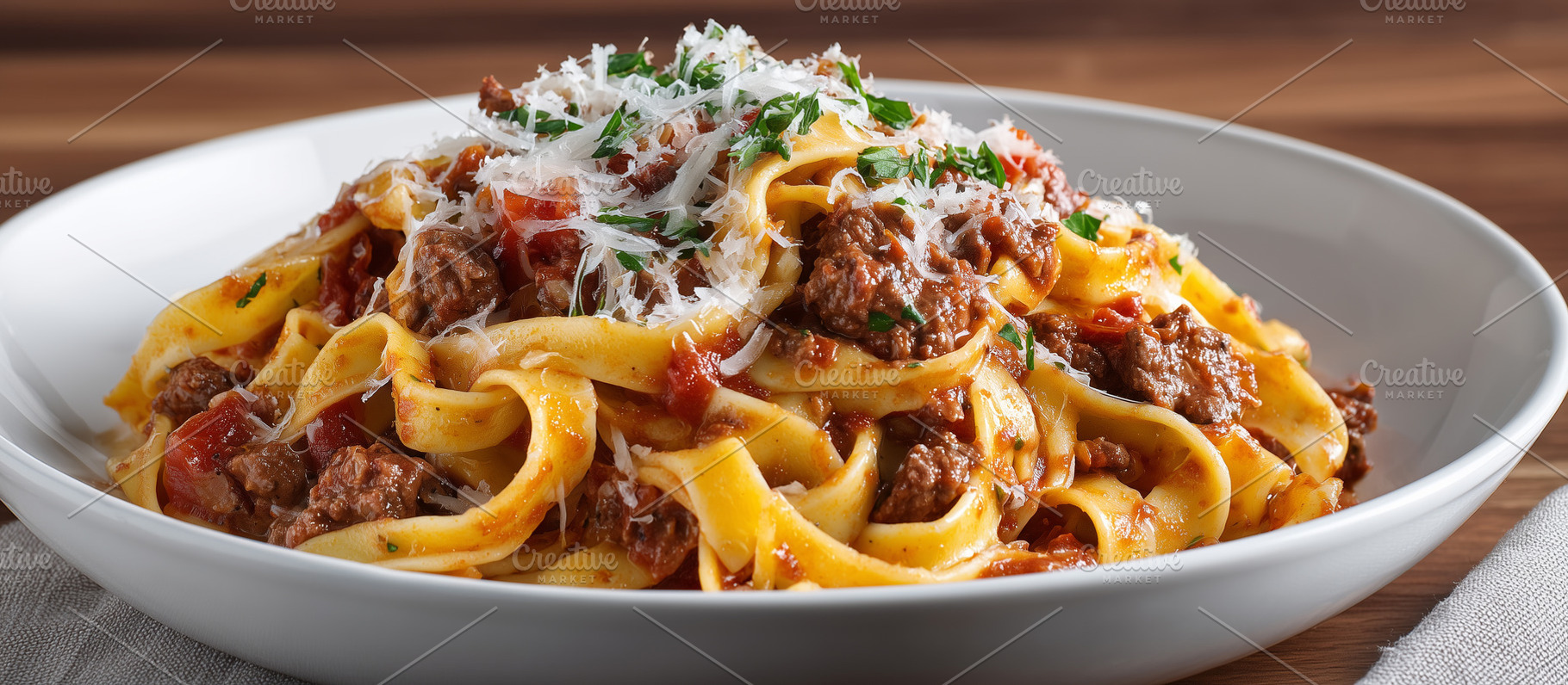 Italian tagliatelle pasta, a Food & Drink Photo by MistyDay